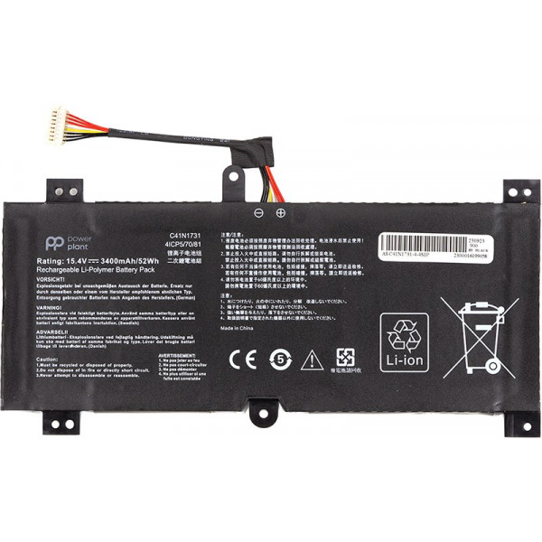 Фото - Акумулятор для ноутбука PowerPlant ASUS ROG Strix GL504G (C41N1731) 15.4V 3400mAh (NB431786)