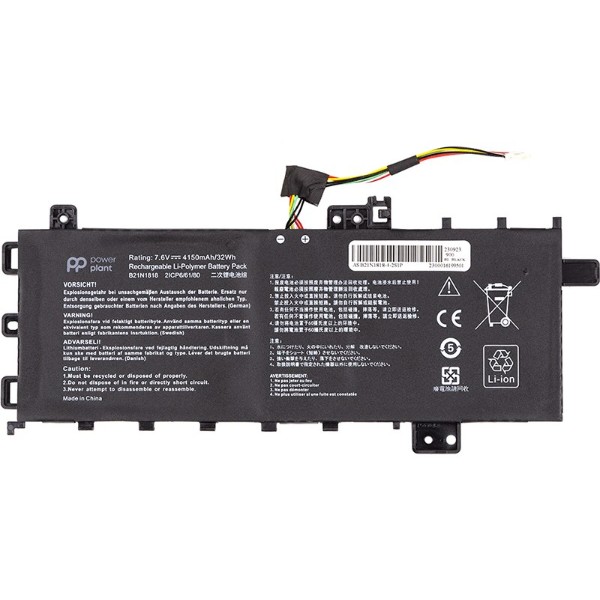 Фото - Аккумулятор для ноутбука PowerPlant ASUS VivoBook 15 X512DA (B21N1818) 7.6V 4150mAh (NB431823)