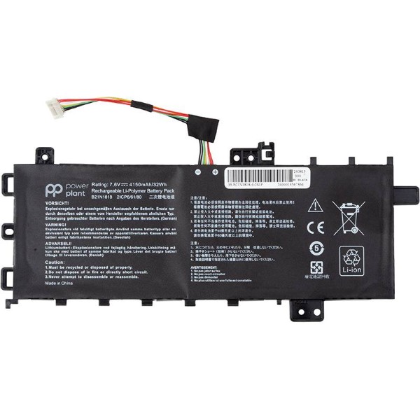 Фото - Аккумулятор для ноутбука PowerPlant ASUS VivoBook 14 (C21n1818-1) 7.6V 4150mAh (NB431946)