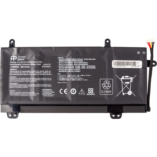 Фото - Аккумулятор для ноутбука PowerPlant ROG GU501 Series (C41N1727) 14.8V 2800mAh (NB431984)