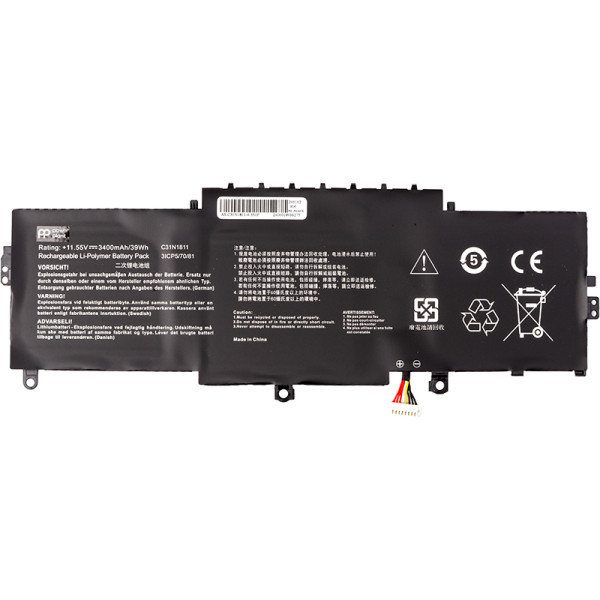 Фото - Акумулятор для ноутбука PowerPlant ASUS ZenBook 14 (C31N1811) 11.55V 3400mAh (NB431991)