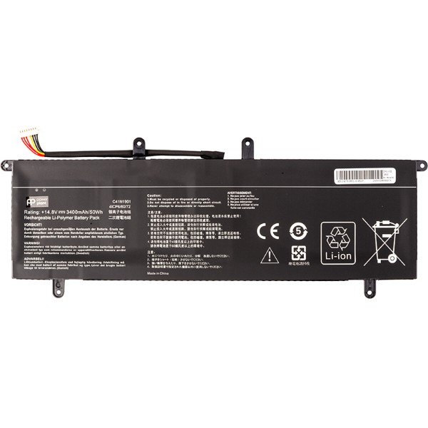 Фото - Аккумулятор для ноутбука PowerPlant ASUS ZenBook Duo UX481 (C41N1901) 14.8V 3400mAh (NB432059)