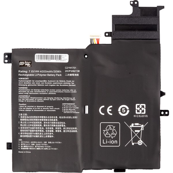 Фото - Аккумулятор для ноутбука PowerPlant ASUS VivoBook S460UA (C21N1701) 7.6V 4000mAh (NB432080) Фото - Аккумулятор для ноутбука PowerPlant ASUS VivoBook S460UA (C21N1701) 7.6V 4000mAh (NB432080)