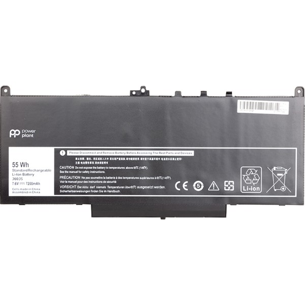Фото - Аккумулятор для ноутбука PowerPlant DELL Latitude E7270 (J60J5) 7.6V 7200mAh (NB441143)