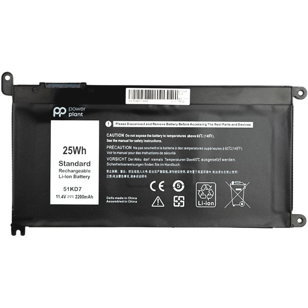 Фото - Аккумулятор для ноутбука PowerPlant DELL Chromebook 3180 (51KD7) 11.4V 2200mAh (NB441266)