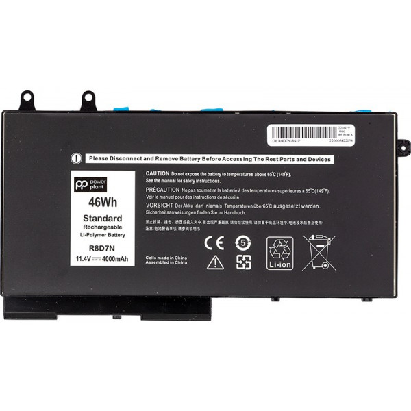 Фото - Акумулятор для ноутбука PowerPlant Dell Latitude 5400 E5400 Series (R8D7N) 11.4V 4000mAh (NB441617)