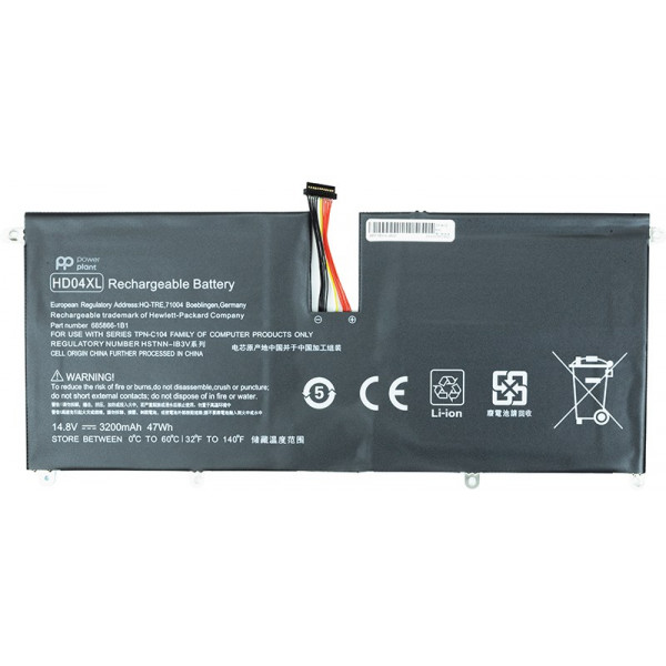 Фото - Акумулятор для ноутбука PowerPlant HP Envy Spectre XT 13-2120TU (HD04XL) 14.8V 3200mAh (NB461363)
