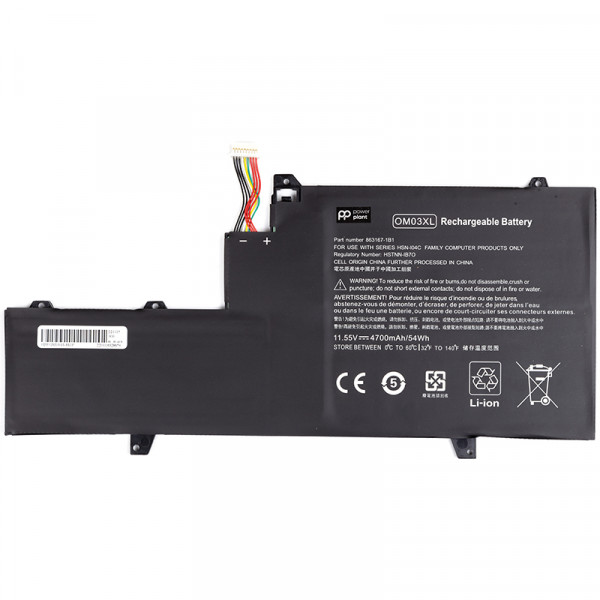 Фото - Акумулятор для ноутбука PowerPlant HP EliteBook X360 (OM03XL) 11.55V 4700mAh (NB461653)