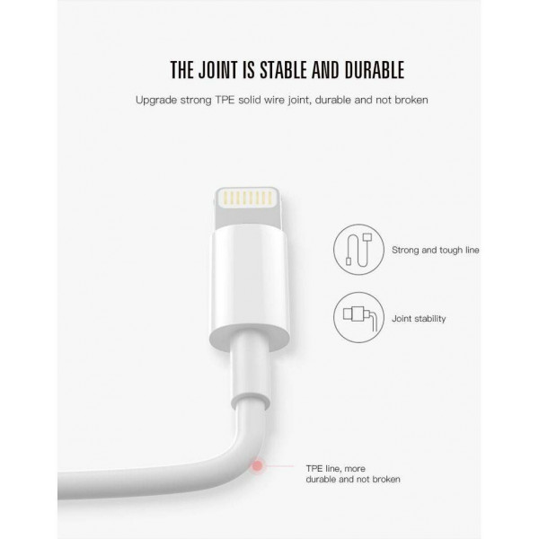 Фото - Кабель синхронізації даних XO USB A - Lightning 2.0 (NB47)