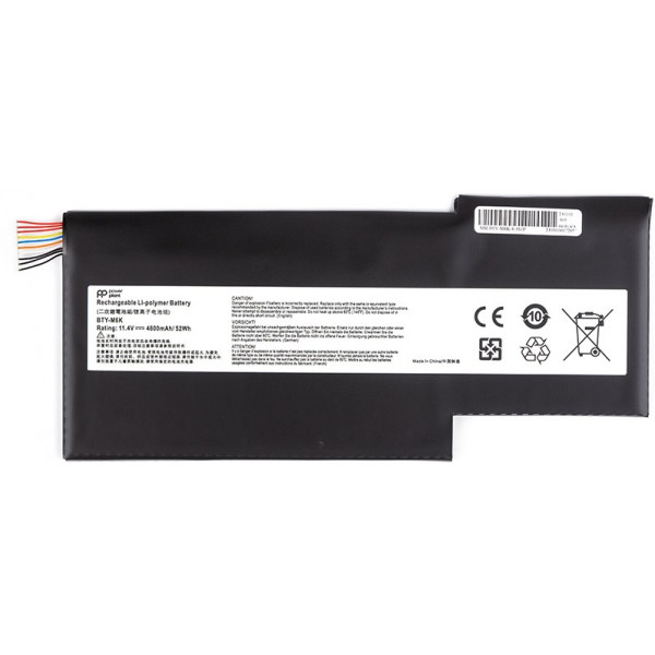 Фото - Акумулятор для ноутбука PowerPlant MSI GS63VR (BTY-M6K) 11.4V 4600mAh (NB470143)