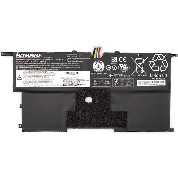 Фото - Аккумулятор для ноутбука PowerPlant LENOVO ThinkPad X1 Carbon 14 2nd (45N1700) 14.8V 45Wh (NB480678)