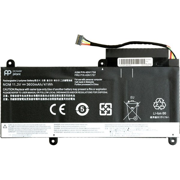 Фото - Аккумулятор для ноутбука PowerPlant Lenovo ThinkPad E450 (45N1754) 11.3V 3600mAh (NB480784)