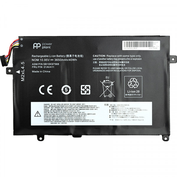 Фото - Акумулятор для ноутбука PowerPlant Lenovo Thinkpad E470 (01AV411) 10.95V 3650mAh (NB480883)