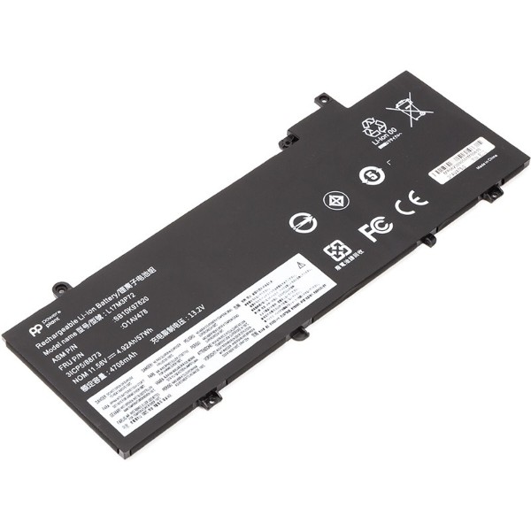Фото - Аккумулятор для ноутбука PowerPlant LENOVO Thinkpad T480S (L17M3P72) 11.58V 4920mAh (NB482016)