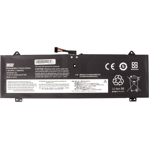 Фото - Акумулятор для ноутбука PowerPlant LENOVO Ideapad Yoga 7i 2020 (L19C4PDC) 14.8V 3200mAh (NB482412)