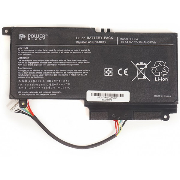 Фото - Аккумулятор для ноутбука PowerPlant TOSHIBA Satellite L55 (PA5107U-1BRS, TA5107P9) 14.4V 3000mAh (NB510221)