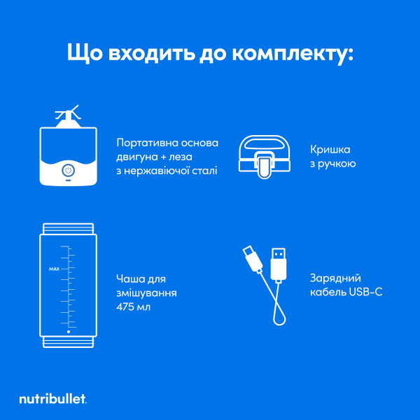 Фото - Блендер портативний NUTRIBULLET NBP003PU