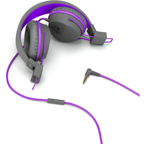 Фото - Навушники накладні дротові JLab JBuddies Studio Kids Grey/Purple (IEUHJKSTUDIORGRYPRP6)