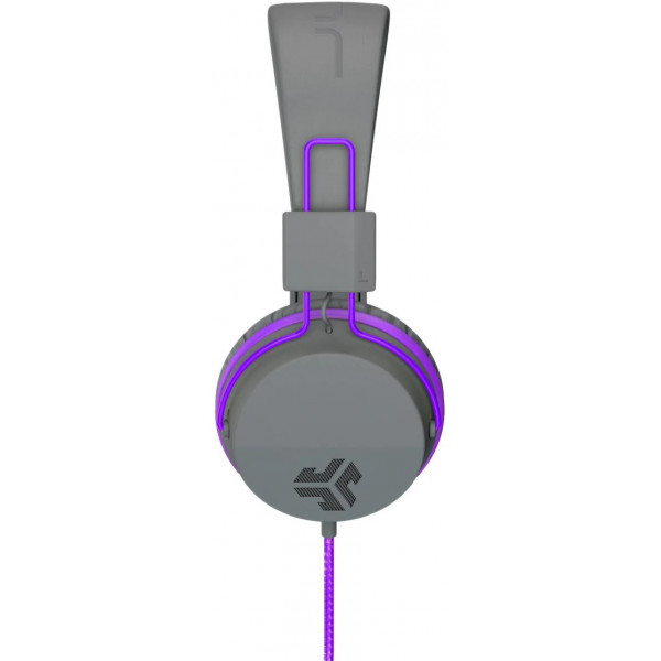 Фото - Навушники накладні дротові JLab JBuddies Studio Kids Grey/Purple (IEUHJKSTUDIORGRYPRP6)