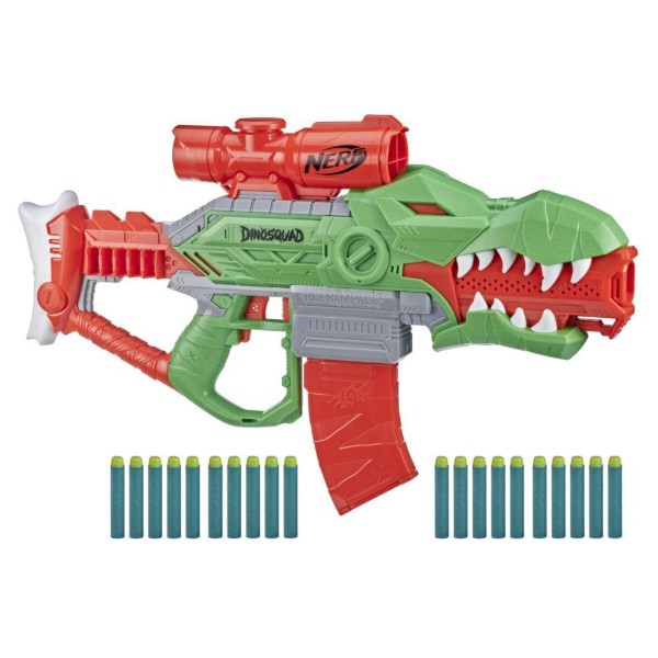 Фото - Бластер многозарядный Hasbro Nerf Дино Рекс Рэмпейдж (F0807)
