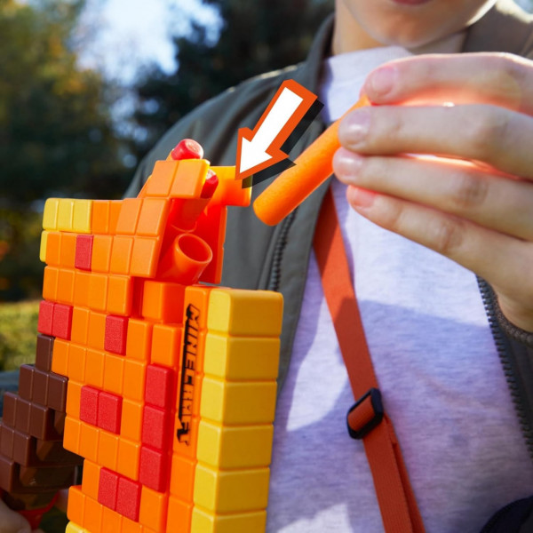 Фото - Бластер багатозарядний Hasbro сокира Nerf Firebrand серії Майнкрафт (F8953)