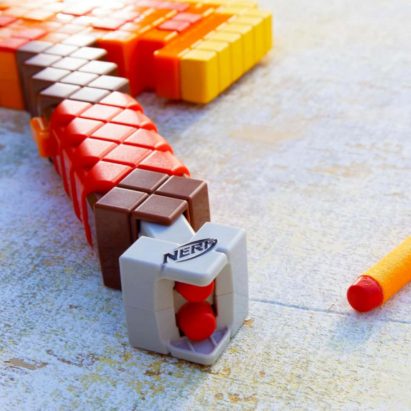 Фото - Бластер багатозарядний Hasbro сокира Nerf Firebrand серії Майнкрафт (F8953)