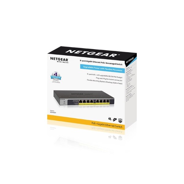 Фото - Коммутатор локальної мережі (Switch) Netgear GS108LP-100EUS