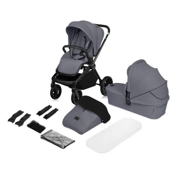 Фото - Коляска универсальная 2 в 1 Lionelo Mika Plus Grey Stone