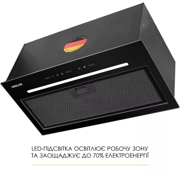 Фото - Вытяжка встраиваемая Weilor LUNA WBG 59 BLACK SILENCE
