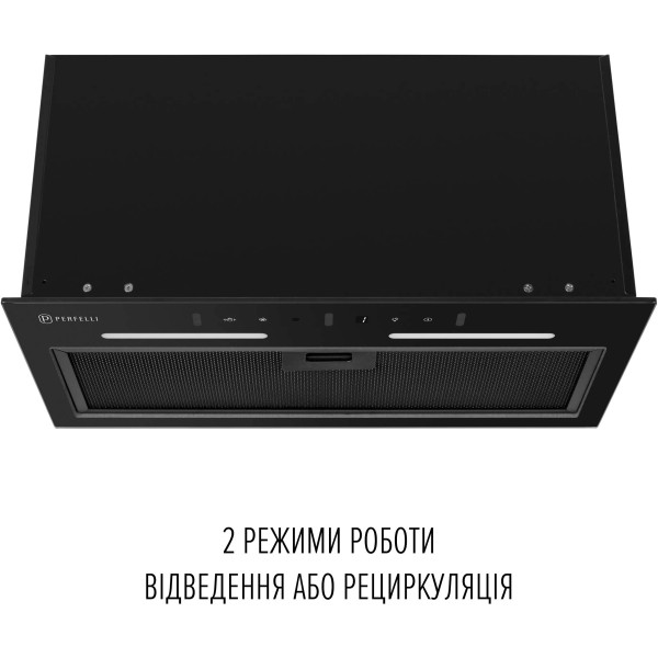 Фото - Витяжка вбудована Perfelli VIOLA 5QWRB NERO SILENZIO