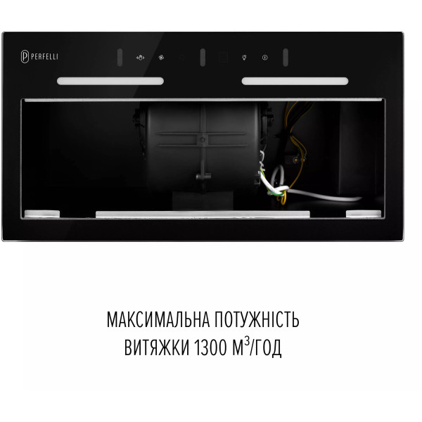 Фото - Витяжка вбудована Perfelli VIOLA 5QWRB NERO SILENZIO