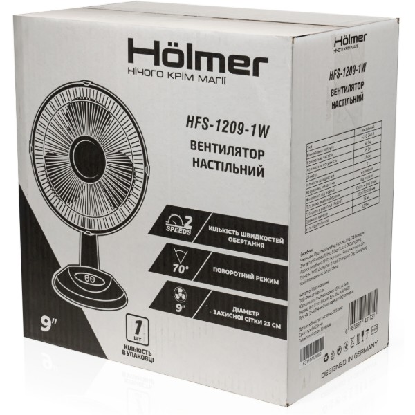 Фото - Вентилятор настольный Holmer HFS-1209-1W