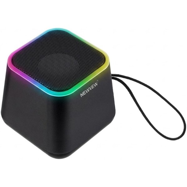 Фото - Портативная акустика NEWVEW RGB/BT/USB/TF/FM Black (NWVW-NV-9203-BK)