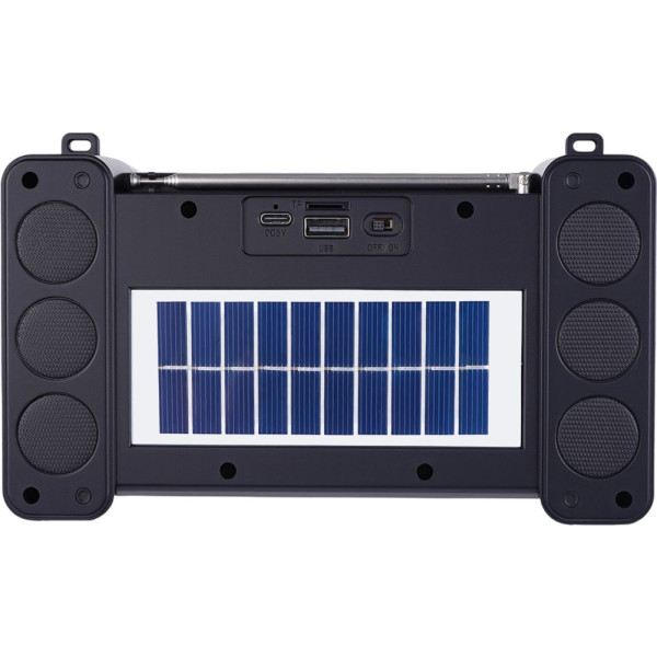 Фото - Портативна акустика NEWVEW Solar Panel/BT/USB/TF/FM Black (NWVW-NV-9172-BK)