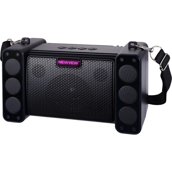 Фото - Портативна акустика NEWVEW Solar Panel/BT/USB/TF/FM Black (NWVW-NV-9172-BK)