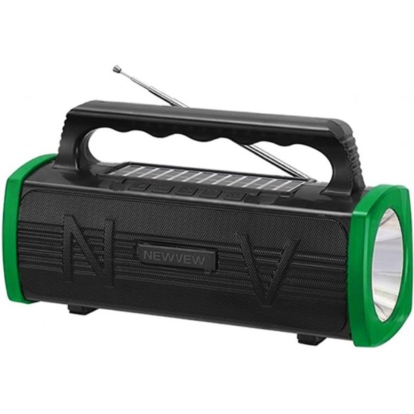 Фото - Портативна акустика NEWVEW Solar Panel/BT/USB/TF/FM Green (NWVW-NV-9010-GN)