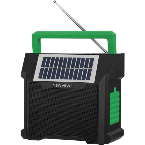 Фото - Портативна акустика NEWVEW Solar Panel/BT/USB/TF/FM Green (NWVW-NV-9153-GN)