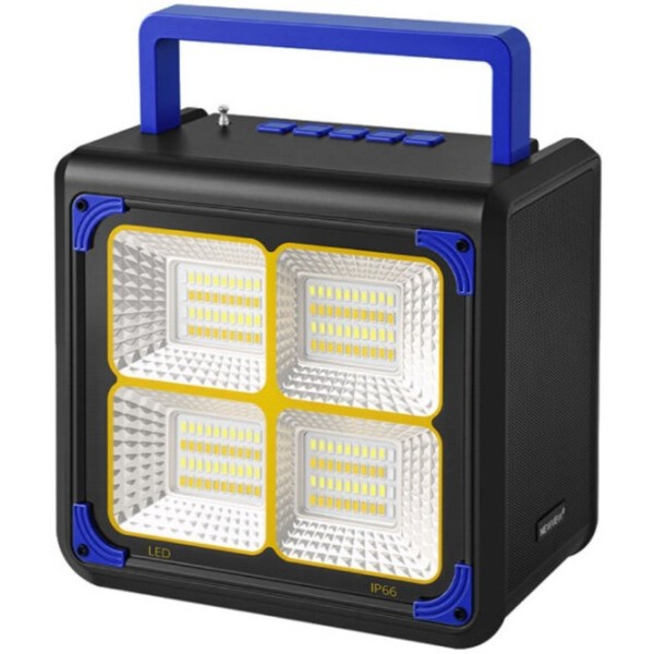 Фото - Портативна акустика NEWVEW Solar Panel/BT/USB/TF/FM Blue (NWVW-NV-9218-BL)