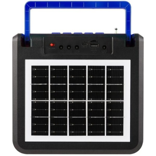 Фото - Портативна акустика NEWVEW Solar Panel/BT/USB/TF/FM Blue (NWVW-NV-9218-BL)
