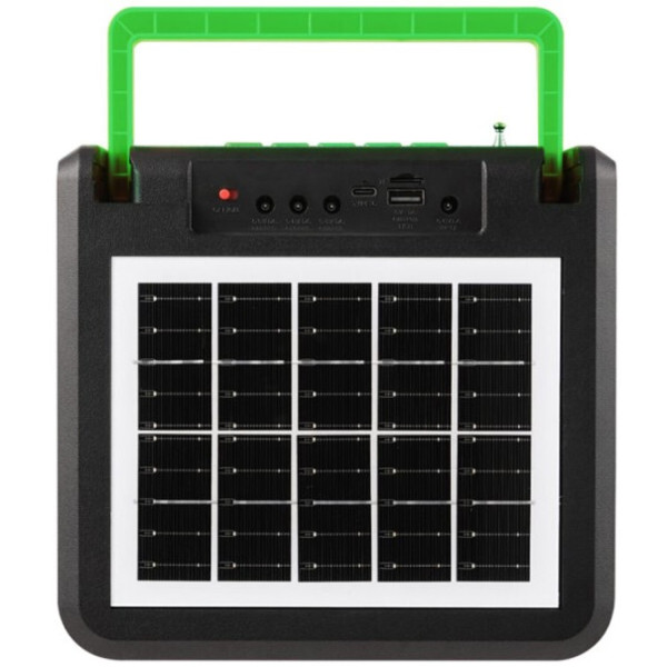 Фото - Портативна акустика NEWVEW Solar Panel/BT/USB/TF/FM Green (NWVW-NV-9218-GN)