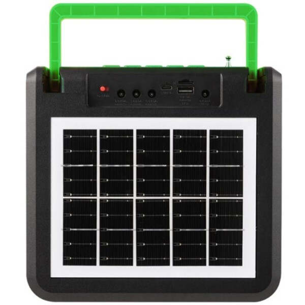 Фото - Портативная акустика NEWVEW Solar Panel/BT/USB/TF/FM Green (NWVW-NV-9218-GN)