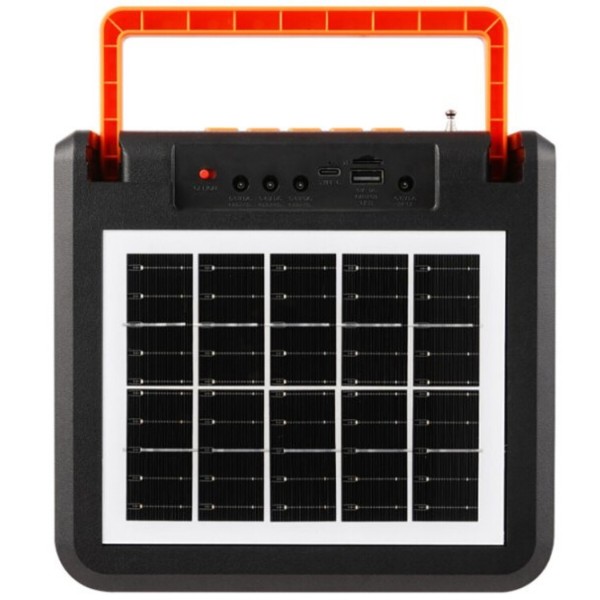 Фото - Портативна акустика NEWVEW Solar Panel/BT/USB/TF/FM Orange (NWVW-NV-9218-OR)