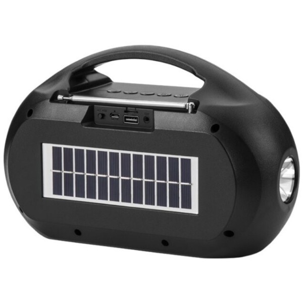 Фото - Портативна акустика NEWVEW Solar Panel/BT/USB/TF/FM/AUX Red (NWVW-NV-V50-RD)