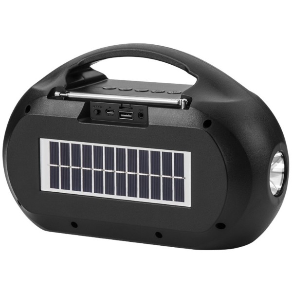 Фото - Портативная акустика NEWVEW Solar Panel/BT/USB/TF/FM/AUX Blue (NWVW-NV-V50-BL)