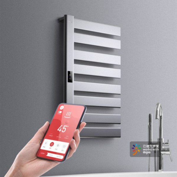 Фото - Полотенцесушитель O'WS Temperature Electric Towel Rack NEX1 left wire Grey