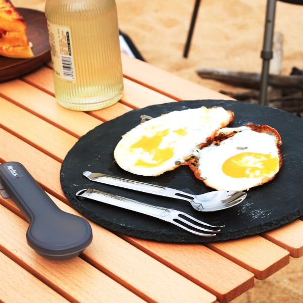 Фото - Набір столових приборів туристичний NexTool Portable Stainless Steel Tableware (NE20133)
