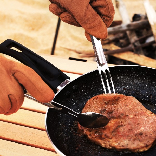 Фото - Набір столових приборів туристичний NexTool Portable Stainless Steel Tableware (NE20133)