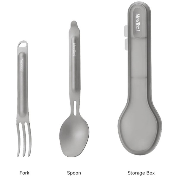 Фото - Набор столовых приборов туристических NexTool Titanium Tableware Set (NE20132)