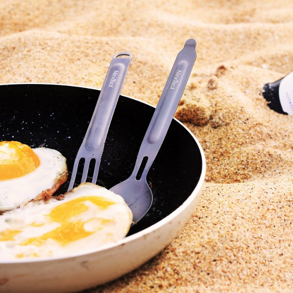 Фото - Набор столовых приборов туристических NexTool Titanium Tableware Set (NE20132)