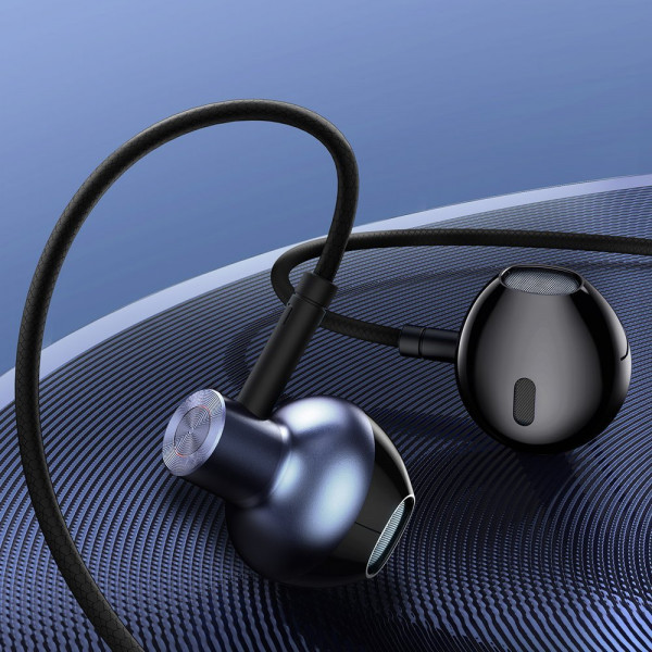 Фото - Навушники вкладиші дротові Baseus Encok 3.5mm Wired Earphone H19 Black (NGH19-01)